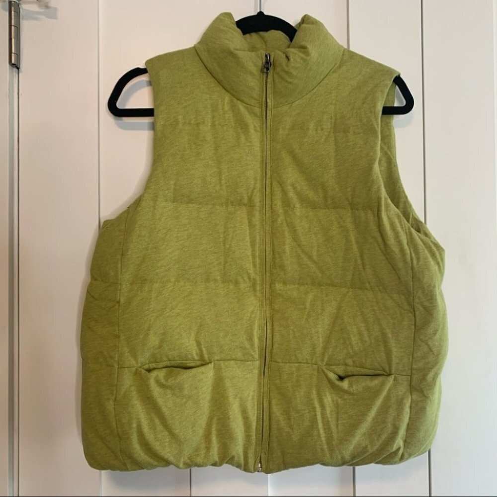 J. Jill Green Down Vest Size Medium
